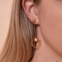 Adora Simplicity Drop Mismatching Earrings image