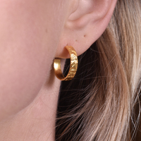 Isador Textured Deco Hoop Earrings (Gold) image