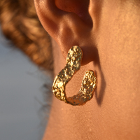Amandine Artisan Sculptural Flow Earrings (Gold Vermeil) image