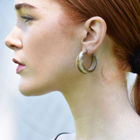 Genvieve Resin Hoop Earrings image