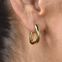 Enoa Fine Twist Huggie Earrings (Gold Vermeil) image