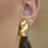 Anica Twin Droplet Earrings (Gold)