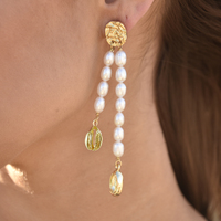 Calliope 24K Freshwater Pearl Drop Earrings image