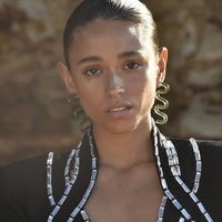 Darya Artsy Wave Earrings (Green) image