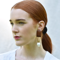 Giulia Wooden Drop Earrings image