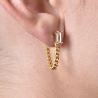 Archer Modern Muse Loop Chain Earrings  image