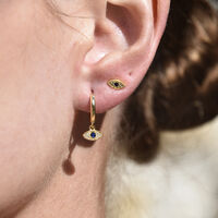 Clarity Dainty Evil Eye Stud Earrings (Gold) image