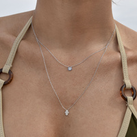 Alara Necklace & Azra Bracelet Luck Evil Eye Gift Set (Silver) image