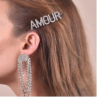 Amour Rhinestone Hair Clip image