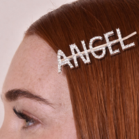 Angel Rhinestone Hair Clip image