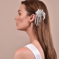 Irina Luxury Rhinestone Tassel Barrette