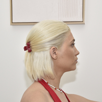 Ari Bow Hair Claw Set (Red & Turquoise)