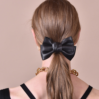 Charlotte Bow Tie Hair Clip (Black) image