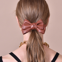 Charlotte Bow Tie Hair Clip (Brown) image