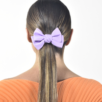 Charlotte Bow Tie Hair Clip (Lilac) image