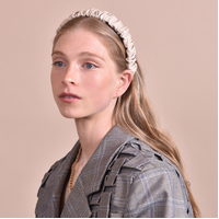 Tallulah Scrunched Headband (Beige) image
