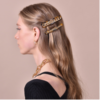 Bertina Modern Chain Barrette Set image