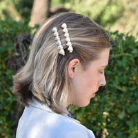 Elsie Pearly Heart Barrette Set image