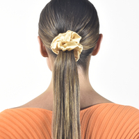 Laurie Mulberry Silk Scrunchie (Gold) image
