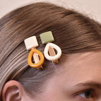 Effie Retro Pastel Barrette Set image