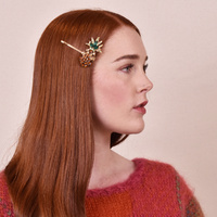 Pineapple Rhinestone Statement Hair Clip image