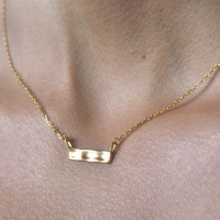 Alva Minimal Muse Bar Pendant Necklace (Gold Vermeil) image