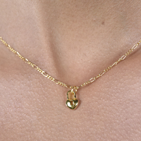 Essie Fine Heart Padlock Pendant Necklace (Gold) image