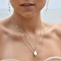 Gwyn Layered Pearl Pendant Necklace  image