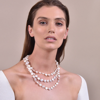 Florence Luxury Diamond Pearl Layering Necklace  image