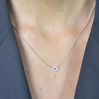 Mridu Fine Evil Eye Pendant Necklace (Silver) image