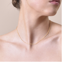 Brianna Fine Gold Bead Necklace  image
