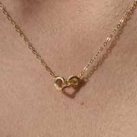 Darlene Dainty Heart Pendant Necklace (Gold) image