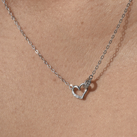 Darlene Dainty Heart Pendant Necklace (Silver) image