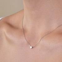 Ida Fine Silver Heart Pendant Necklace image