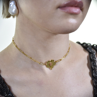 Lamea Flower Toggle Link Chain Choker Necklace image