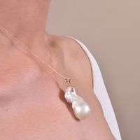 Nature's Craft Giant Baroque Pearl Pendant Necklace image