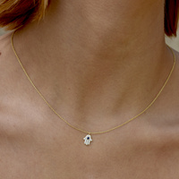 Esin Hand Evil Eye Pendant Necklace (Gold) image