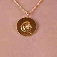 She Is Leo Artisan 24K Gold Zodiac Pendant Necklace image