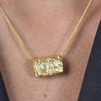 Louca Sculptural Fold Pendant Necklace (Gold Vermeil) image