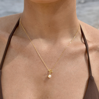 Bjorn Pearl Toggle Pendant Necklace (Gold) image