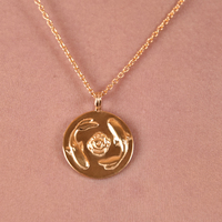 She Is Pisces Artisan 24K Gold Zodiac Pendant Necklace image