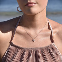 Pisces Diamante Pendant Necklace (Silver) image