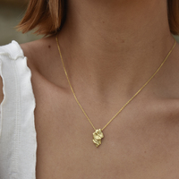 Artemisa Artisan Sculptural Pendant Necklace (Gold) image