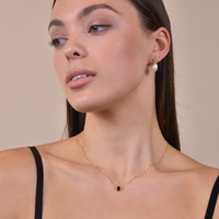 Ezra Fine Black Zircon Pendant Necklace  image