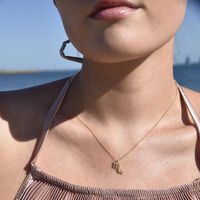 Scorpio Diamante Pendant Necklace (Gold) image