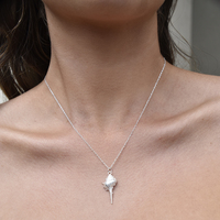 Coralia Coastal Muse Shell Pendant Necklace (Silver) image