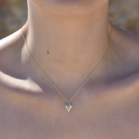 Lavinia Classic Love Heart Pendant Necklace (Gold Vermeil) image