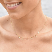 Cami Dainty Diamante Necklace (Gold) image