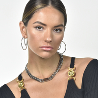 Amabel Modern Muse Gold Chain Necklace (Silver) image