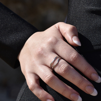 Rue Artisan Twin Line Open Ring (Silver) image